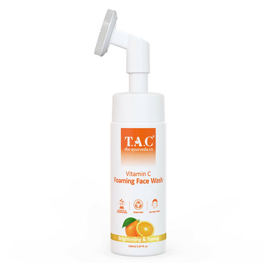 TAC - The Ayurveda Co. Vitamin C Foaming Face Wash for Face Brightening, Clean & Glowing Skin for Women & Men