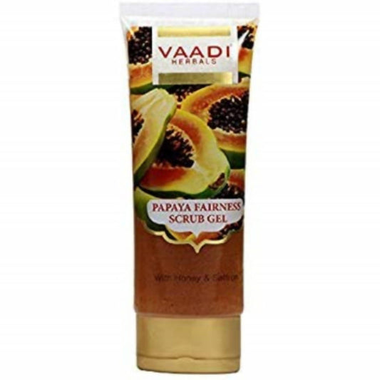 Vaadi Herbals Papaya Fairness Scrub Gel with Honey and Saffron - Grab2buy