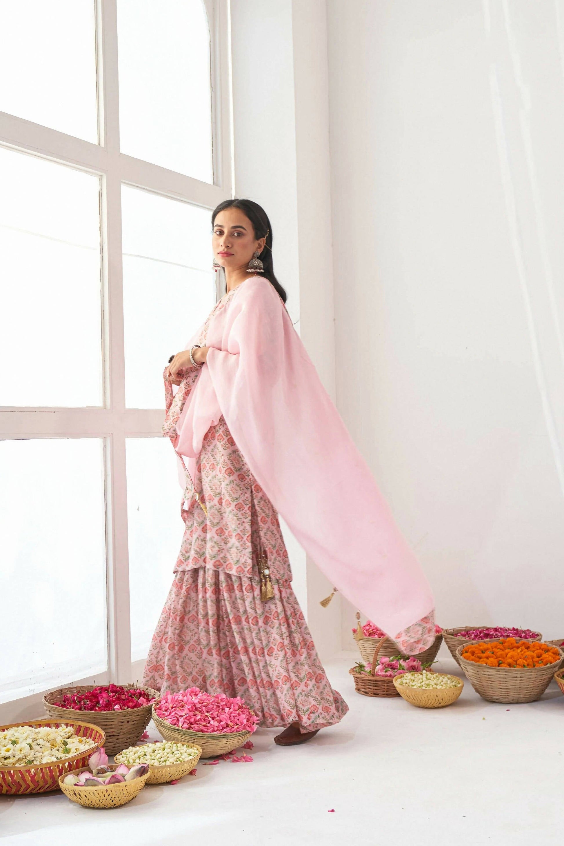 Designer Stylish Pink Muslin Stitched Suit With Dupatta - Anbazaar - Grab2buy