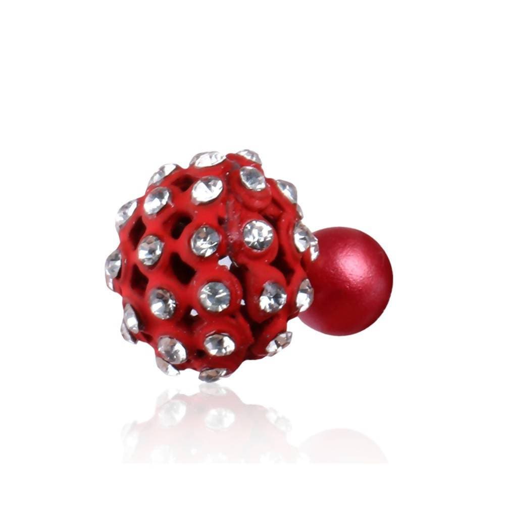 Trendoo Jewelry Gold Plated Stylish Fancy Red Studs