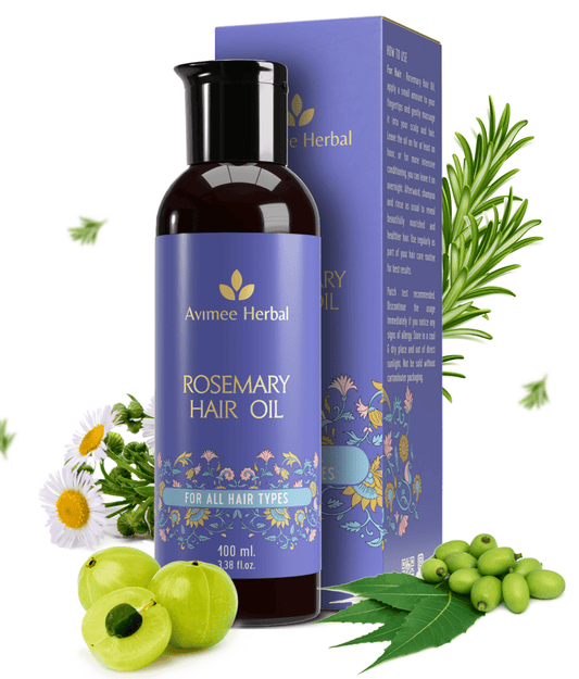 Avimee Herbal Rosemary Hair Care Routine Combo: Rosemary Water Spray & Rosemary Hair Oil Grab2Buy Avimee Herbal Grab2Buy
