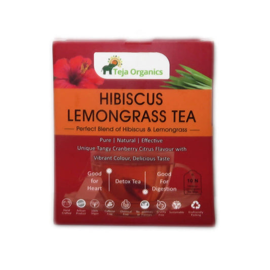 Teja Organics Hibiscus & Lemongrass Tea Bags Grab2Buy Teja Organics Grab2Buy