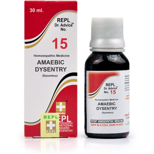 REPL Dr. Advice No 15 (Amaebic Dysentry) (30ml) For Stool with Mucus and Blood, Intestinal Cramping, Frequent Urge for Stool
