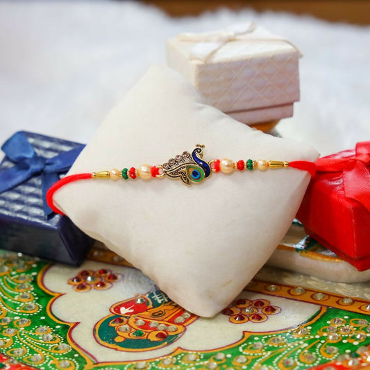 Indianvibez Peacock Desgin Work Rakhi | Grab2Buy