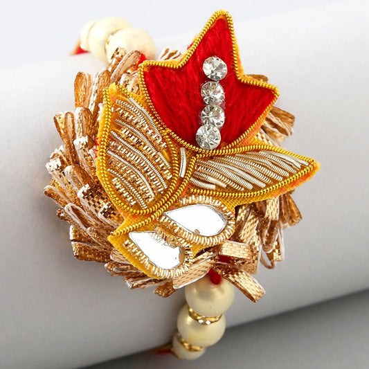 Exclusive Zardosi Rakhi & Cadbury Silk Chocolates