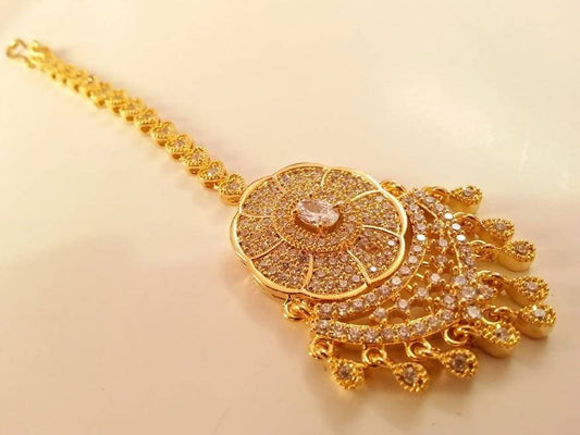 AD Bridal Stones Maang Tikka Grab2Buy Mokshi Collections Grab2Buy