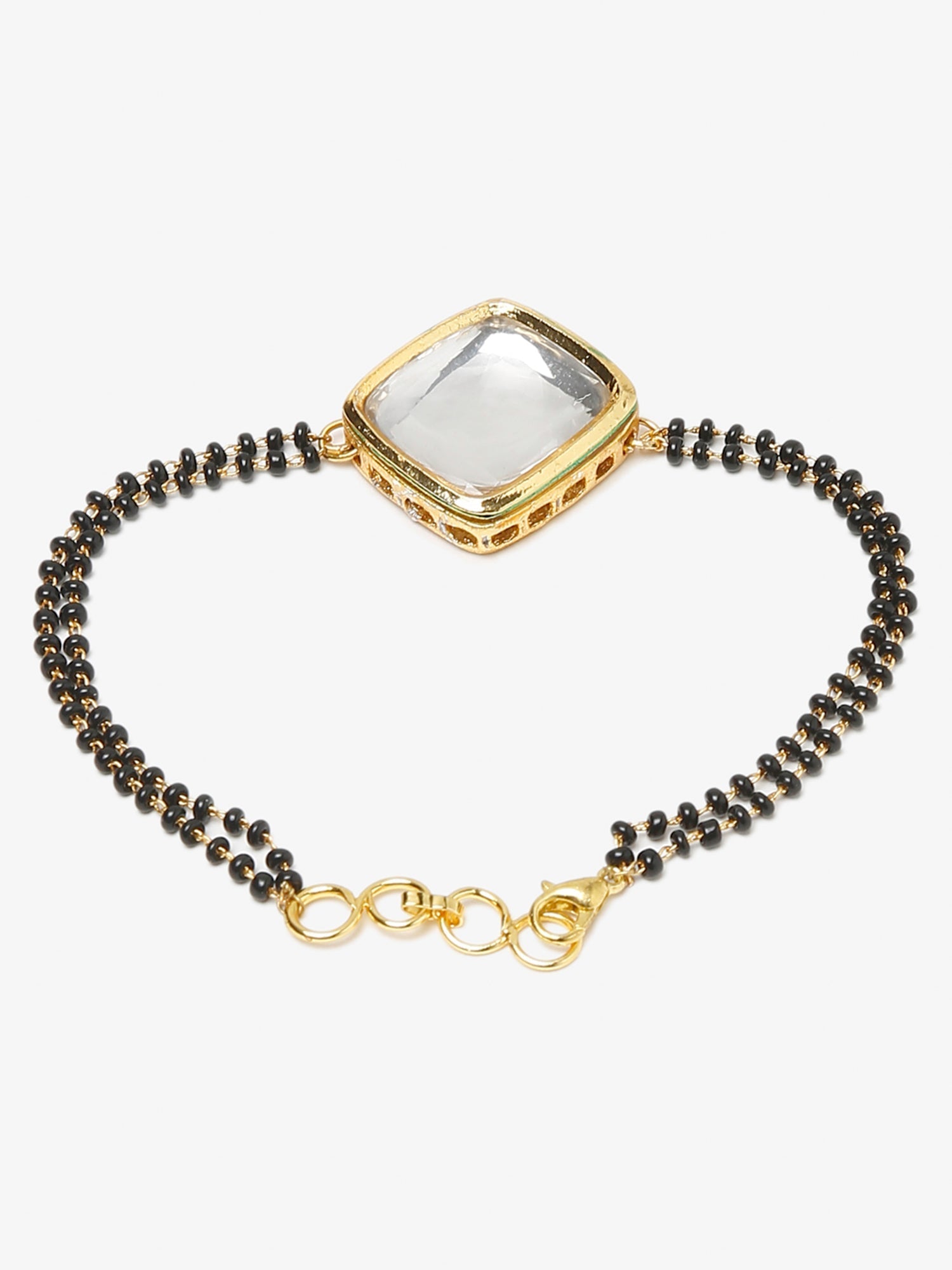 Black Kundan Mangalsutra Bracelet - Ruby Raang - Grab2buy