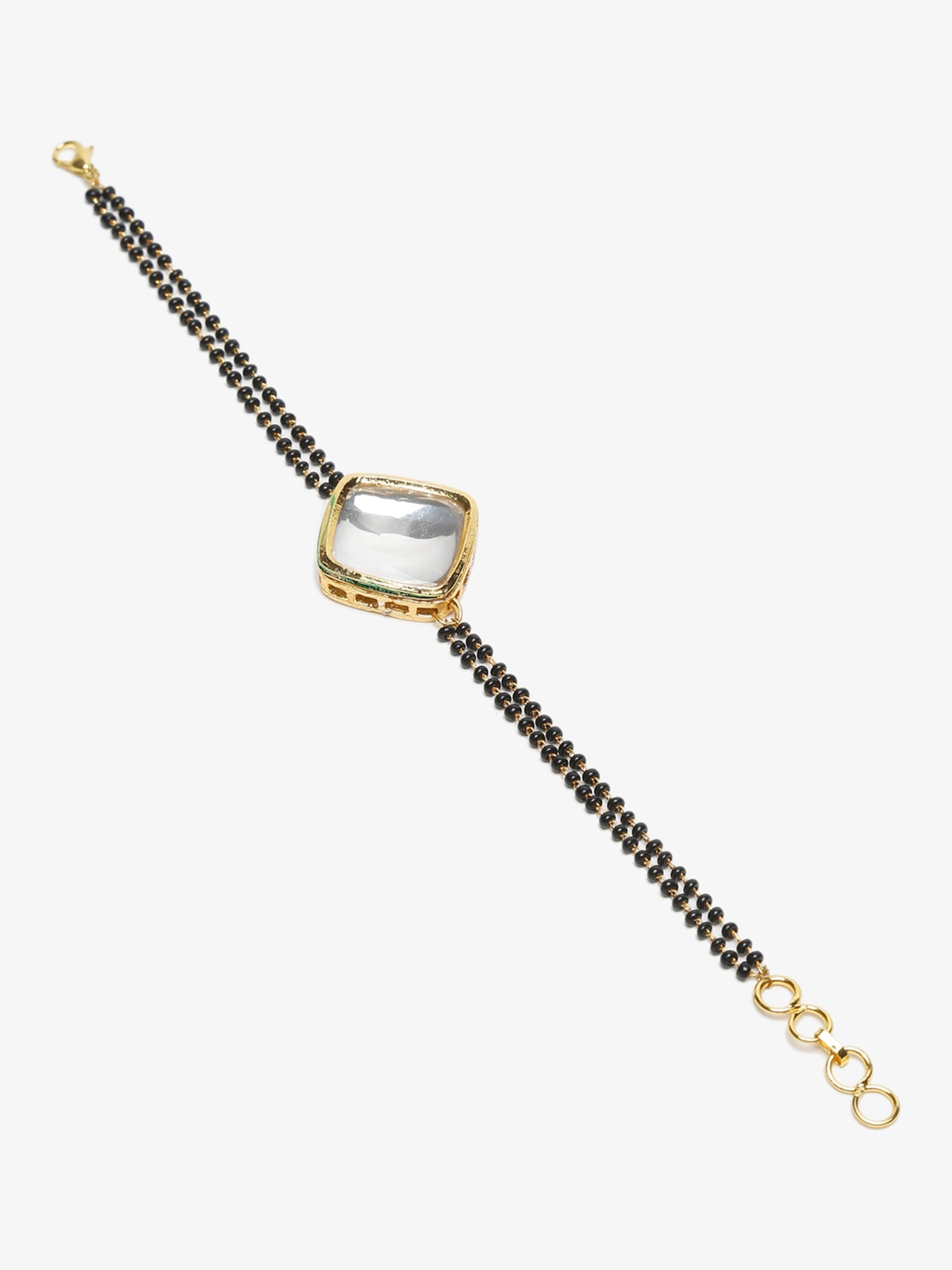 Black Kundan Mangalsutra Bracelet - Ruby Raang - Grab2buy