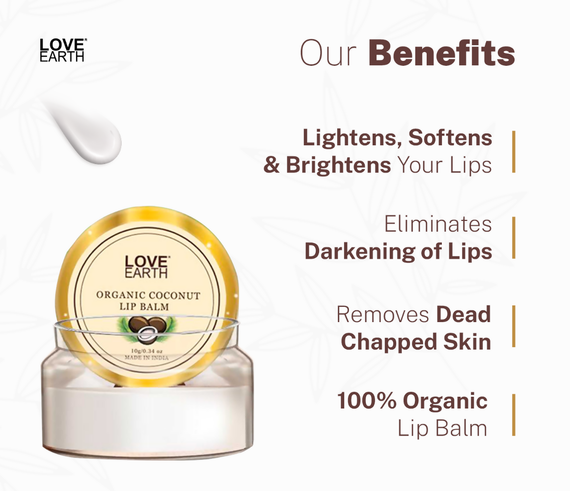 Love Earth Organic Coconut Lip Balm - Grab2buy