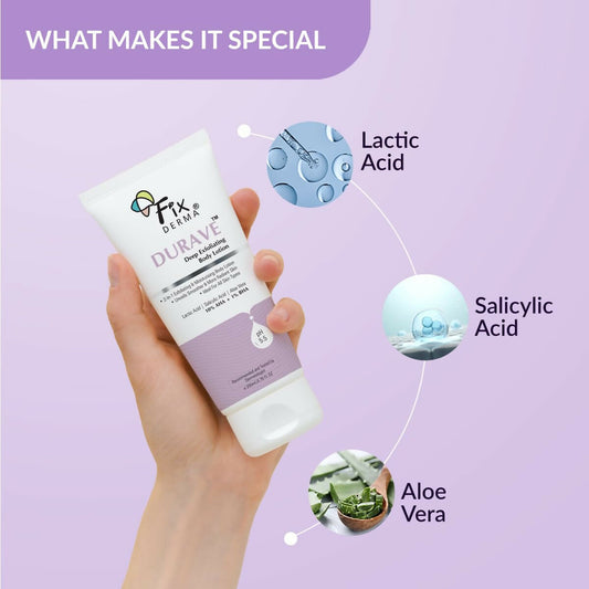 Fixderma Durave 10% AHA + 1% BHA Deep Exfoliating Body Lotion with Lactic & 1% Salicylic Acid Grab2Buy Fixderma Grab2Buy