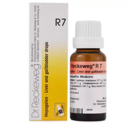 Dr. Reckeweg – Homeopathic – R7 – irritation, hypochondria – 22ml for Acidity Indigestion Gas