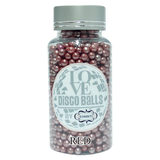 Confect Red Disco Balls Sprinkles 5 MM