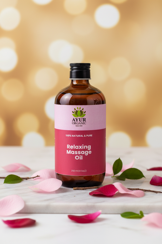 Relaxing Massage Oil 250ml Glass Bottle