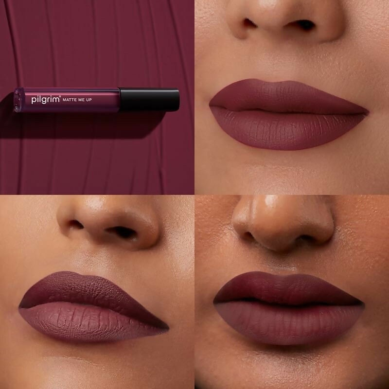 Pilgrim Liquid Matte Lipstick with Hyaluronic Acid - Berry Tease - Grab2buy