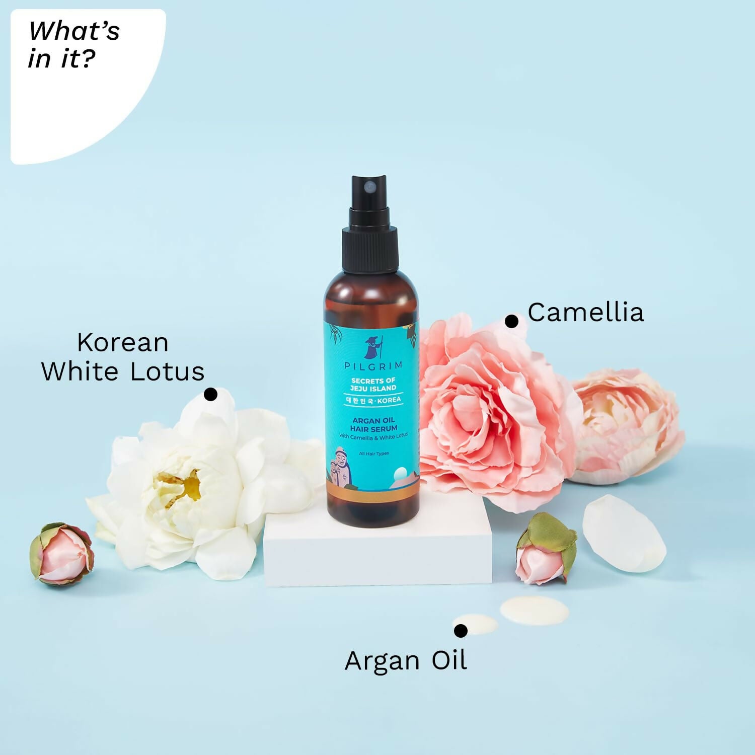 Pilgrim Argan Oil Hair Serum For Dry Frizzy Hair, Hair Smoothing & Soft Hair - Grab2buy