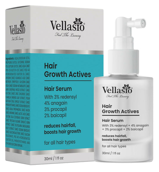 Vellasio Hair Growth Serum Actives - 3% Redensyl, 4% Anagain, 3% Procaoil, 2% Baicapil Grab2Buy Vellasio Grab2Buy