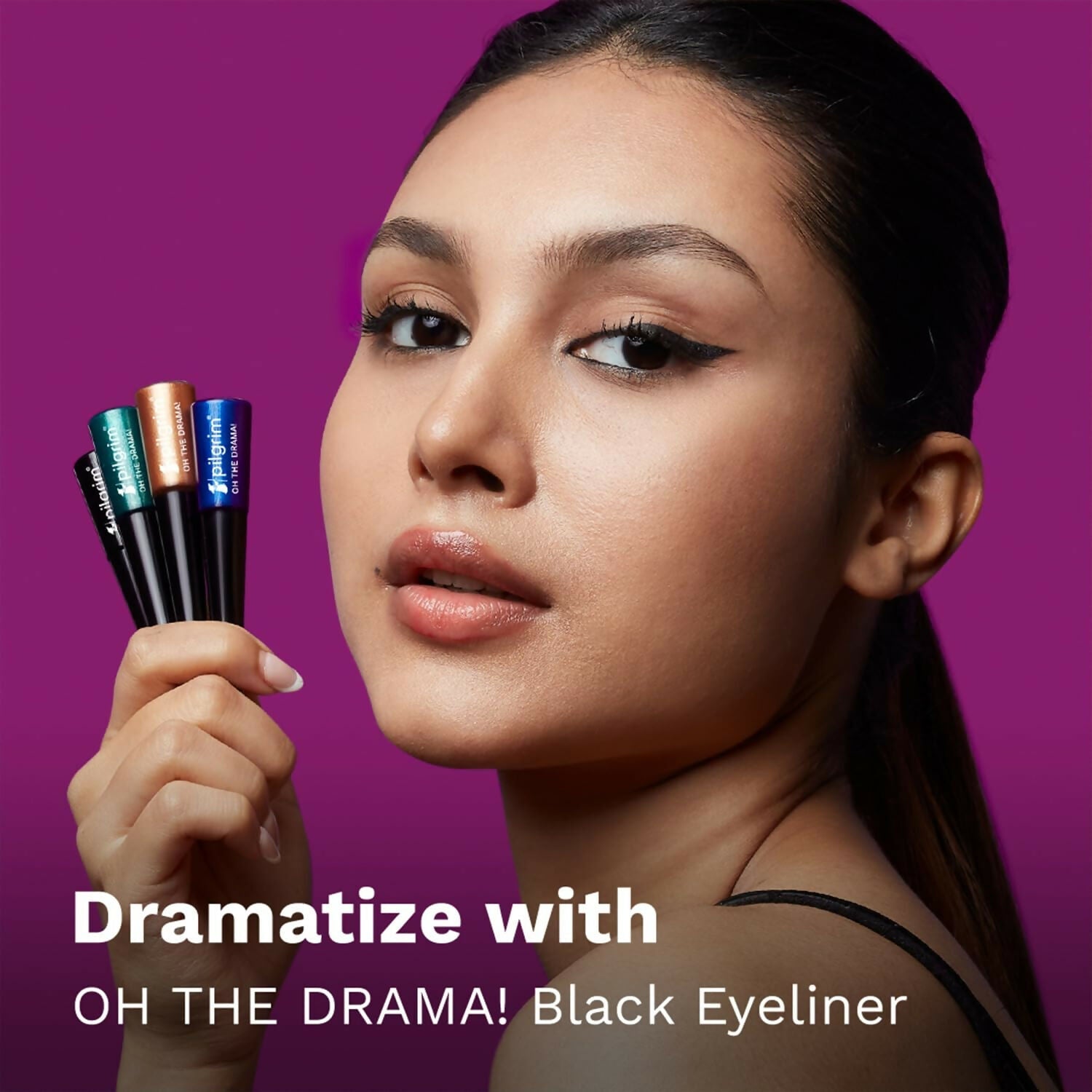 Pilgrim Metallic Eyeliner Boldly Bronze, Long Lasting & Smudge Proof Enriched With Argan Oil - Grab2buy