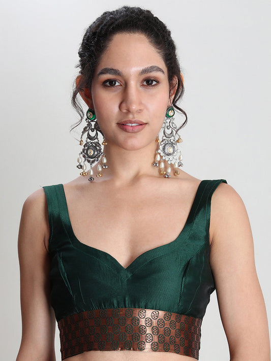 Janasya Beige Silk Blend Ethnic Printed Jacquard Grab2Buy