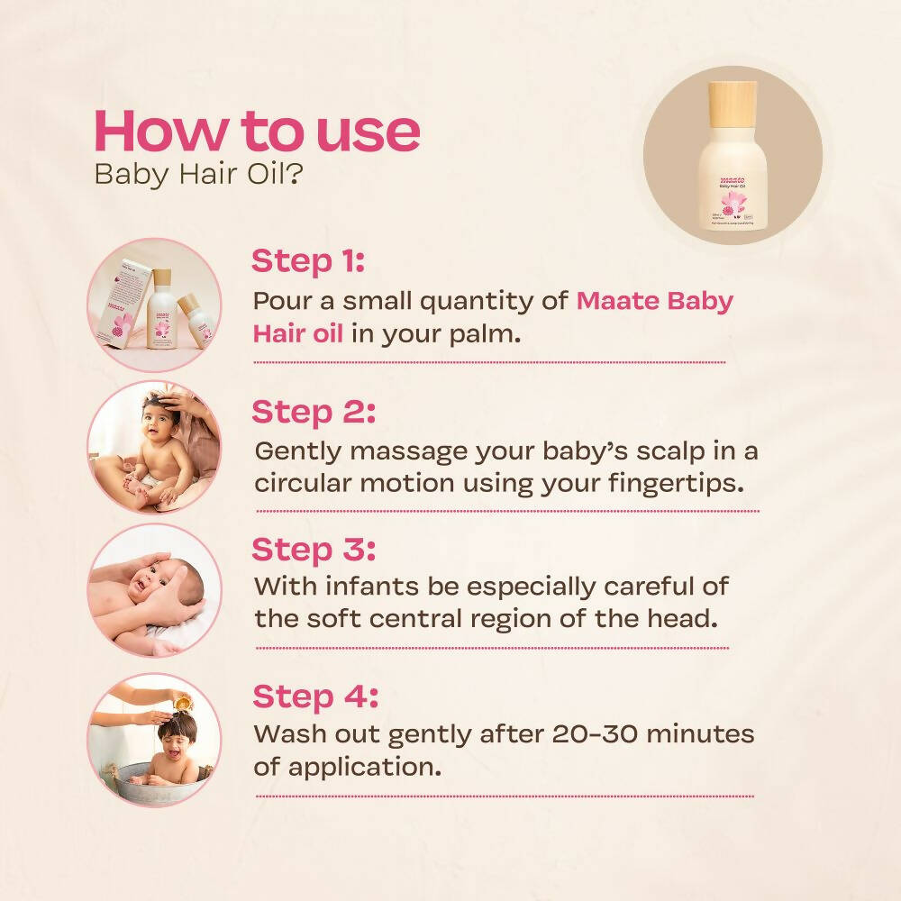 Maate Baby Hair Oil | Protein Rich Oil for Baby Hair Growth - Grab2buy