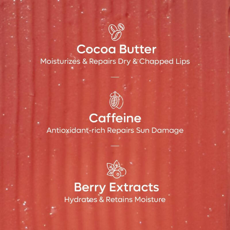mCaffeine Choco Lip Balm With Berries - Distacart