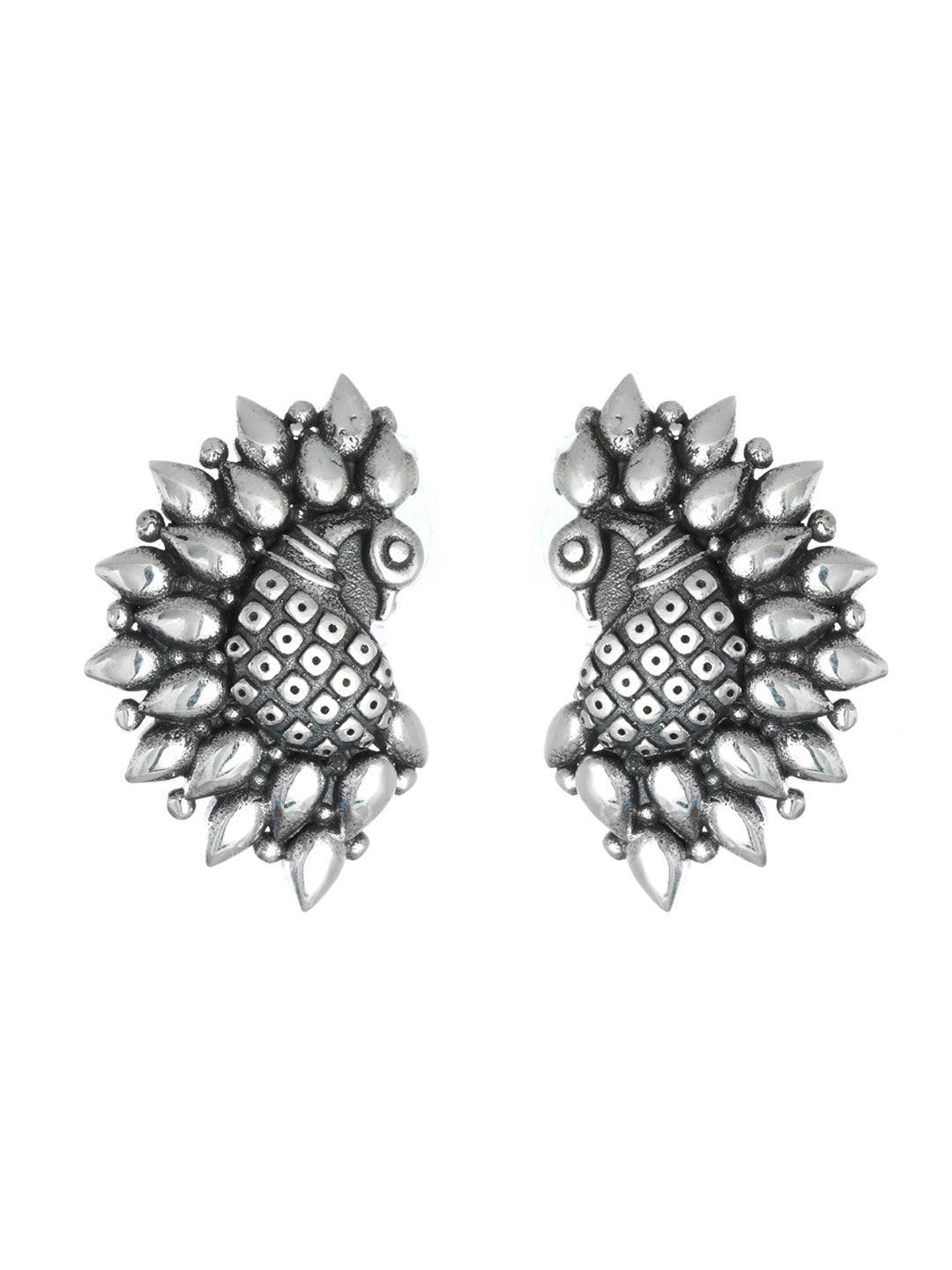 Priyaasi Women Oxidised Silver Peacock Jewellery Set - Grab2buy