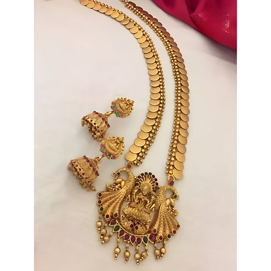 Jewel City Elegant Gold Jewelry Set: Necklace and Earrings with Pearls and Gemstones | Grab2Buy