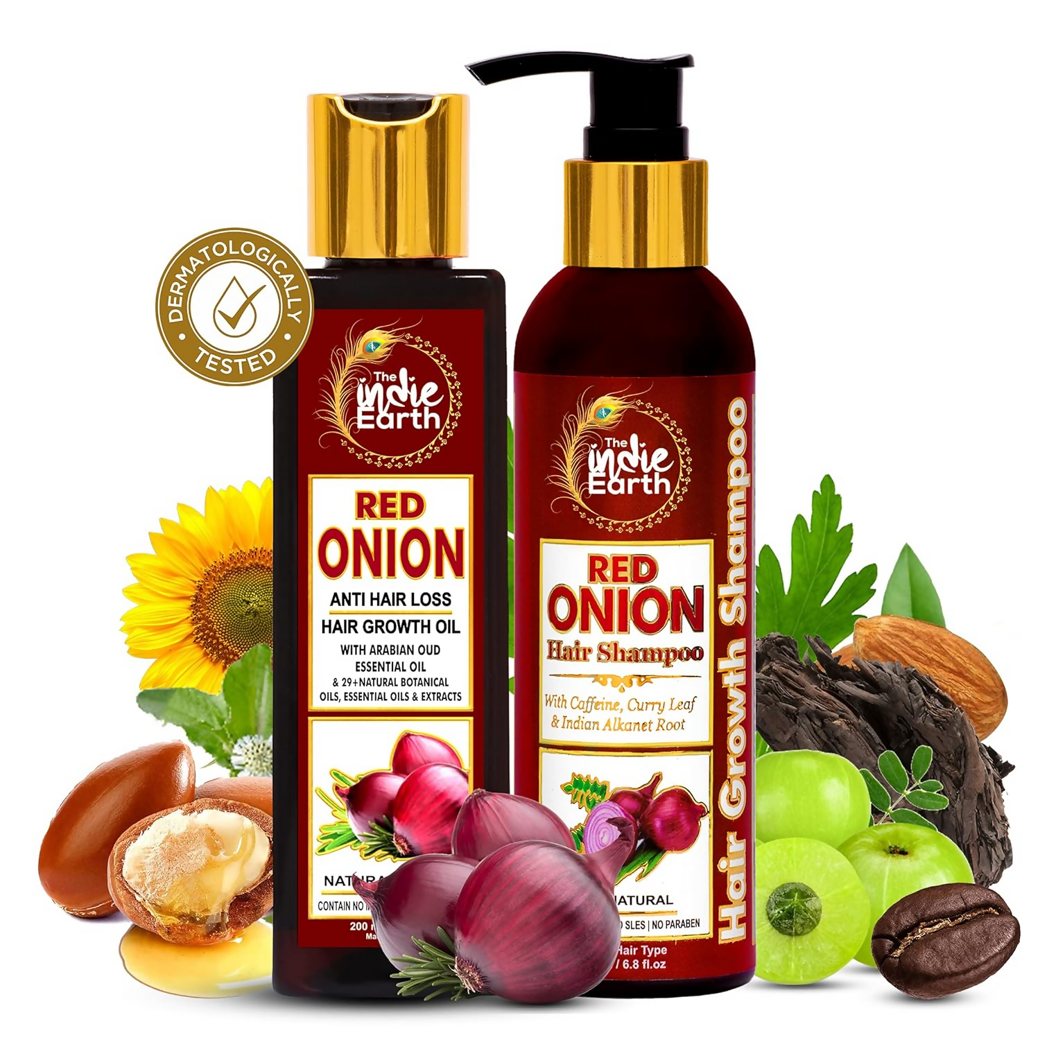 The Indie Earth Red Onion Anti Hair Loss & Hair Growth Combo - Grab2buy