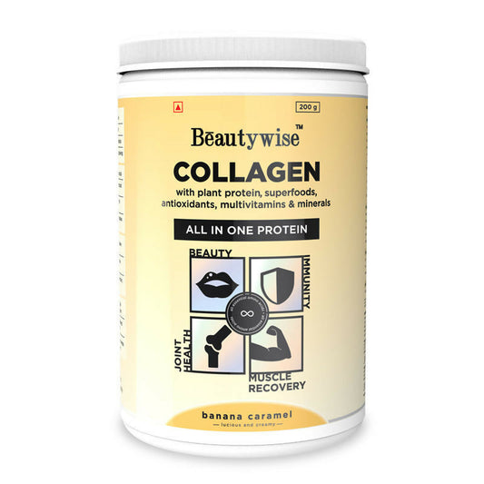 Beautywise All In One Collagen Proteins - Banana Caramel | Swadesiicart
