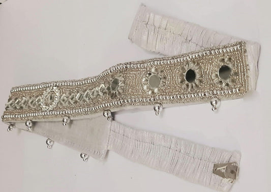 Elite Trading Silver Sari/Dress Fabric Belt | Swadesiicart