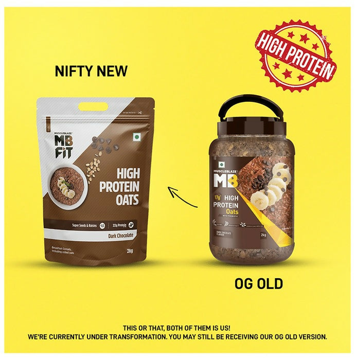 MuscleBlaze MB Fit 22g High Protein Oats - Dark Chocolate - Grab2buy