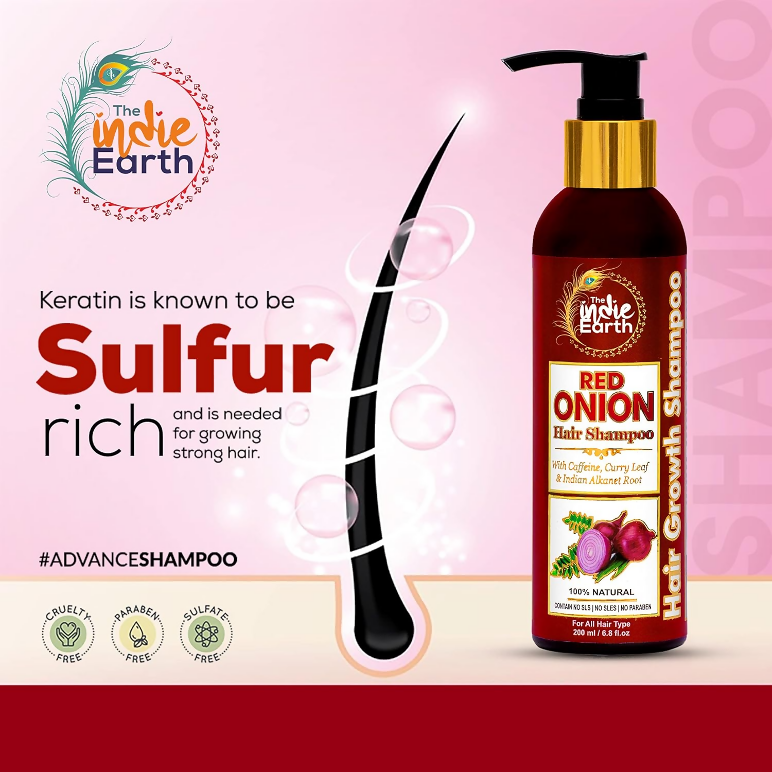 The Indie Earth Red Onion Anti Hair Loss & Hair Growth Combo - Grab2buy