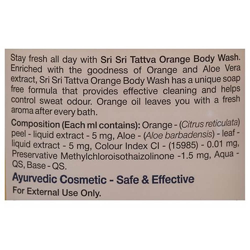 Sri Sri Tattva Orange Body Wash Composition