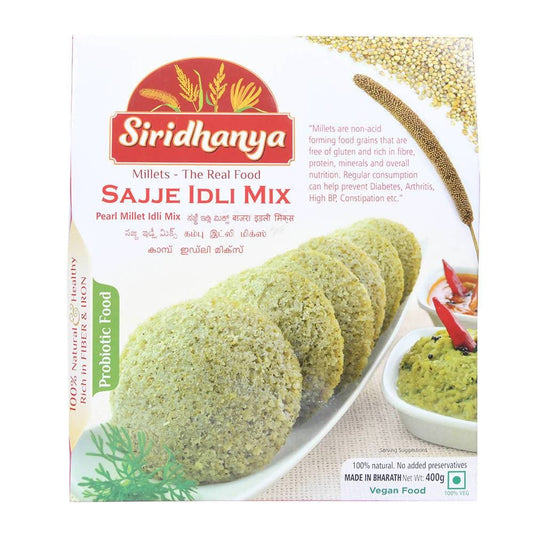 Siridhanya Pearl Millet/Sajje Idli Mix