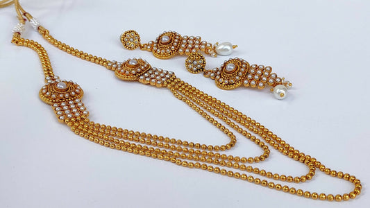 White Kemp Layer Necklace Set - Grab2buy