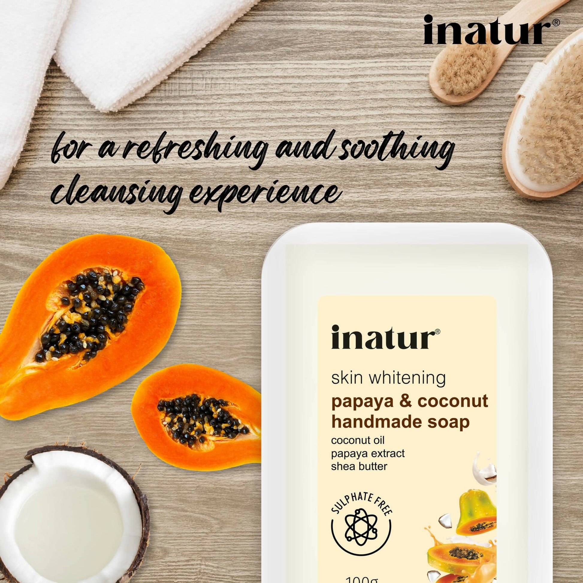 Inatur Papaya and Coconut Soap - Grab2buy