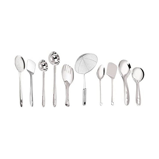 Stainless Steel Cooking and Serving Spoon - Set of 10 | Grab2Buy