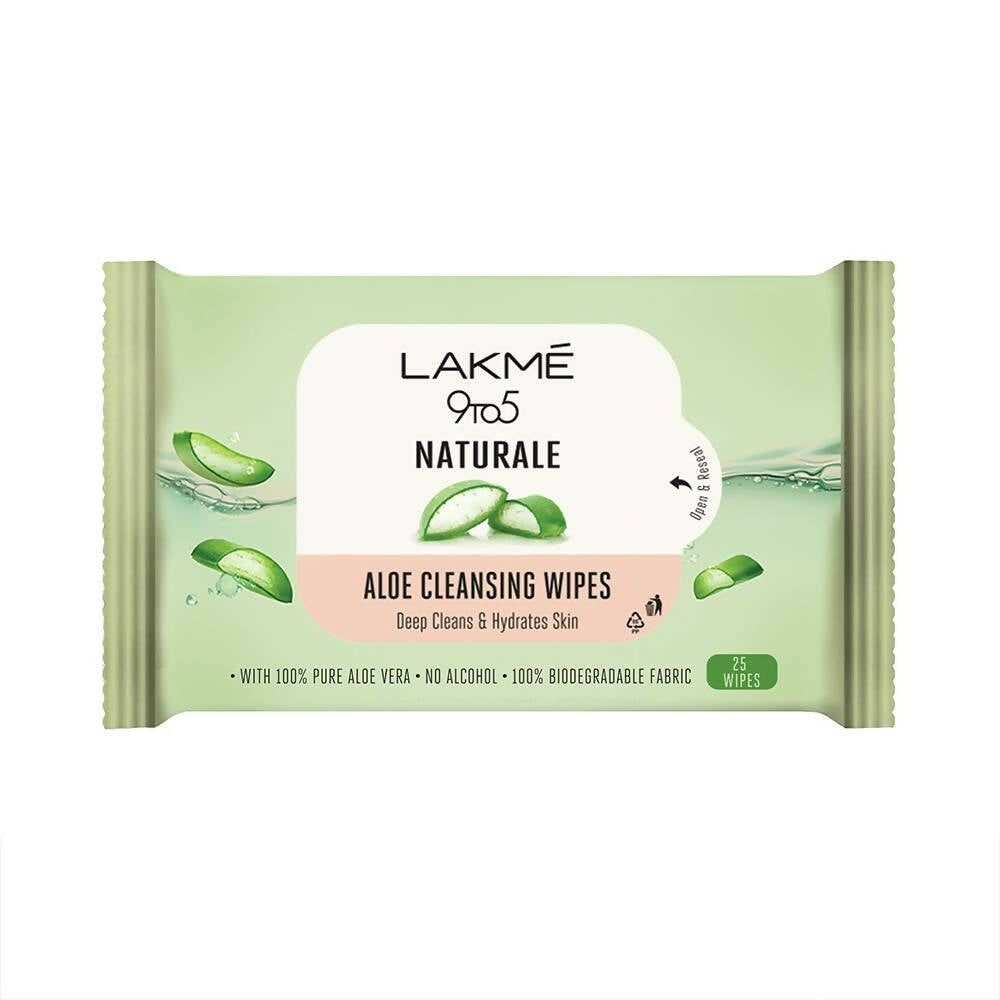 Lakme 9to5 Natural Aloe Cleansing Wipes - Grab2buy
