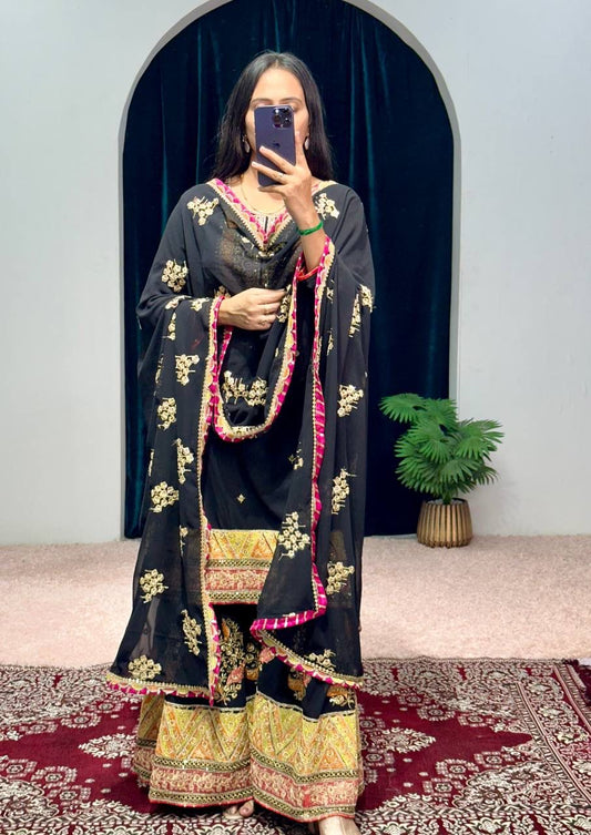 Lehenga Mart Designer Embroidered and Mirror Work Suit