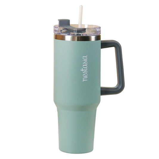 Grab2Buy Tumbler with Handle Straw & Lid - 1.2L (Green)