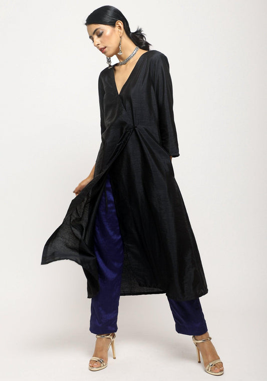 trueBrowns Black Angrakha Set