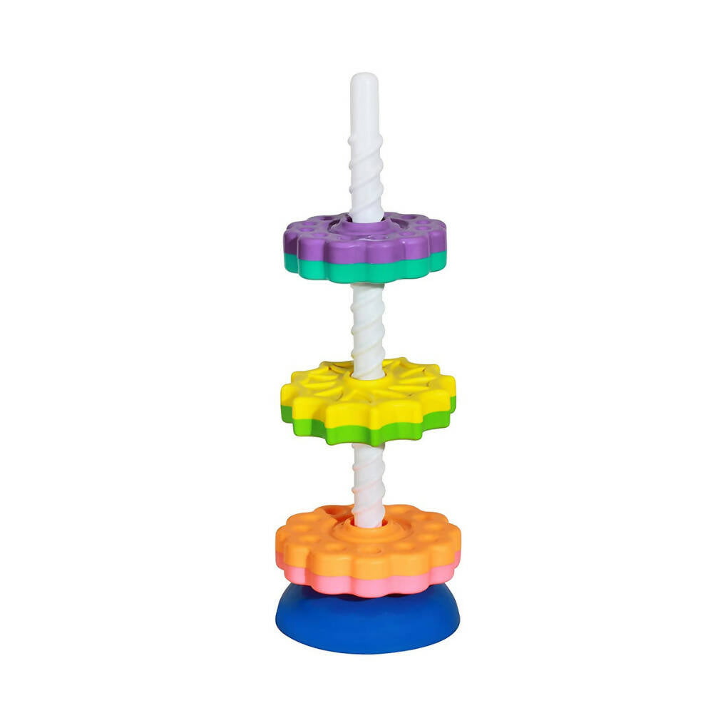 Sardar Ji Ki Dukan Spinning Tower Toy For Kids | Set Of 6 Multi Color Rings Toy For Toddlers To Improve The Dedication And Imagination (Multi Color) - Grab2buy