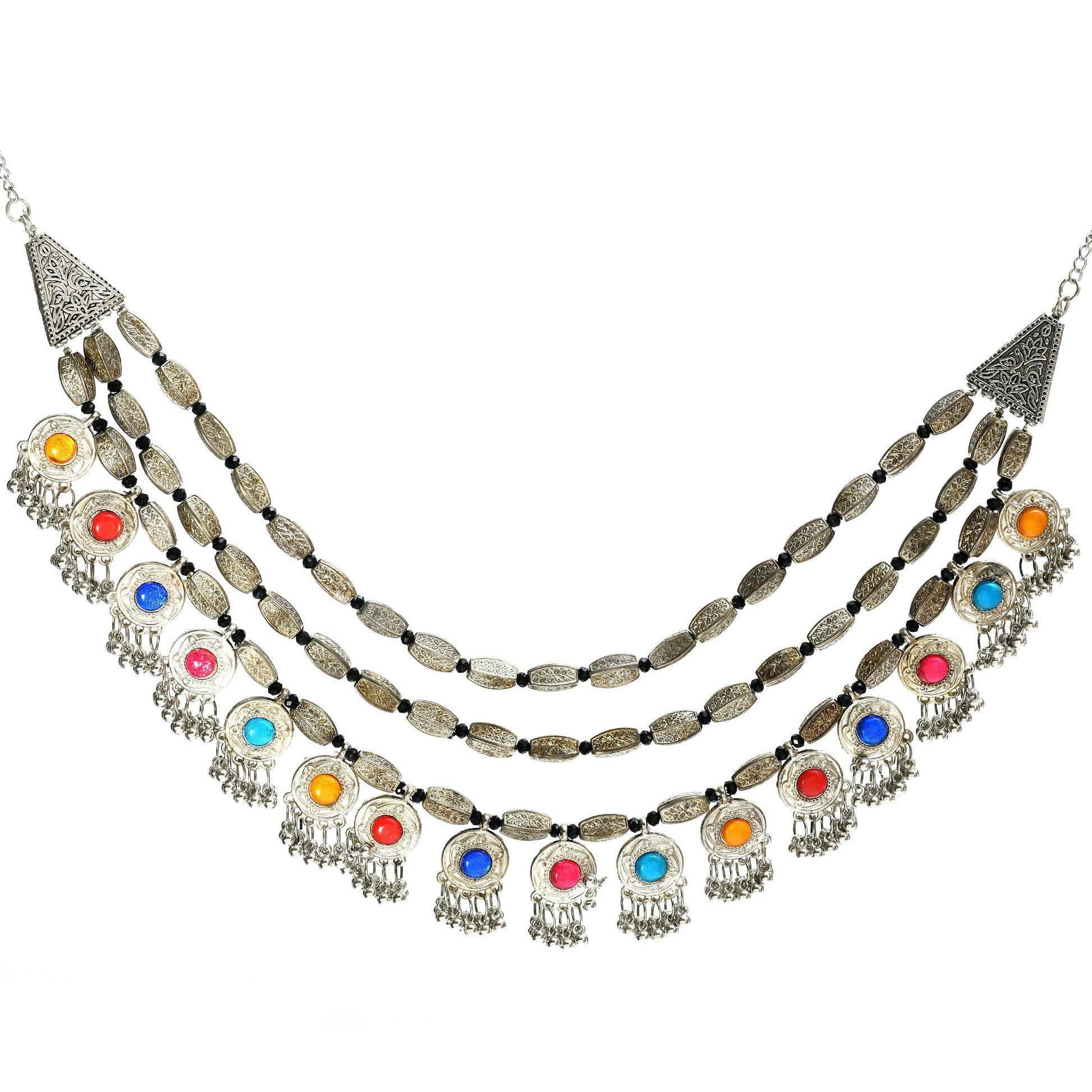 Mominos Fashion Johar Kamal Handicraft Finish Kundan Work Long Necklace For Women (Multi) - Grab2buy