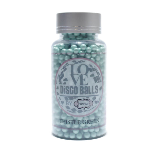 Confect Thistle Green Disco Balls Sprinkles 6 MM