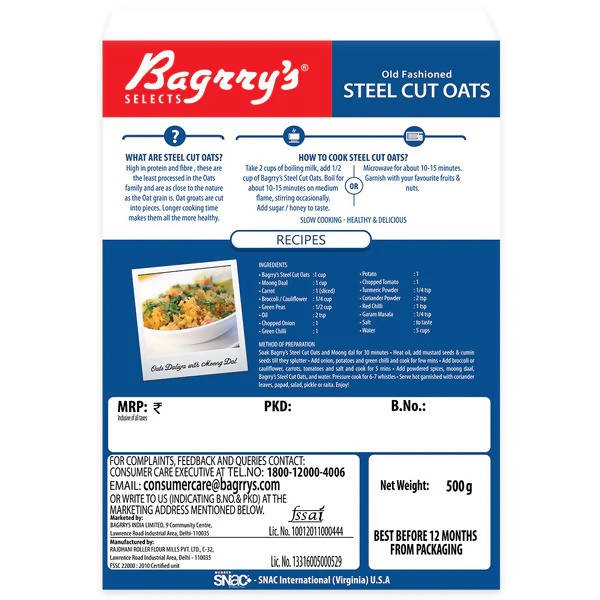 Bagrry's Steel Cut Oats - Grab2buy