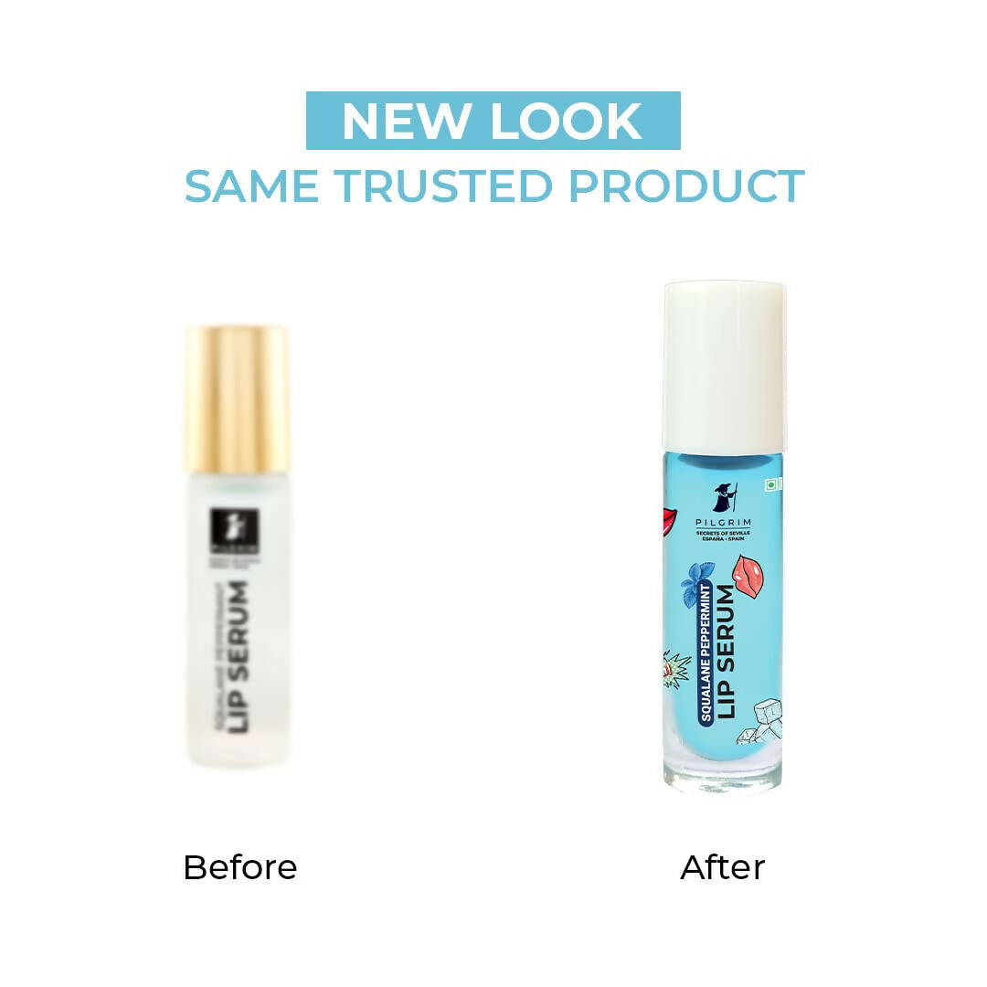 Pilgrim Spanish Lip Serum (Peppermint) with Roll-on For Visibly Plump Lips, Hydrating Lip Serum For Dark Lips - Grab2buy