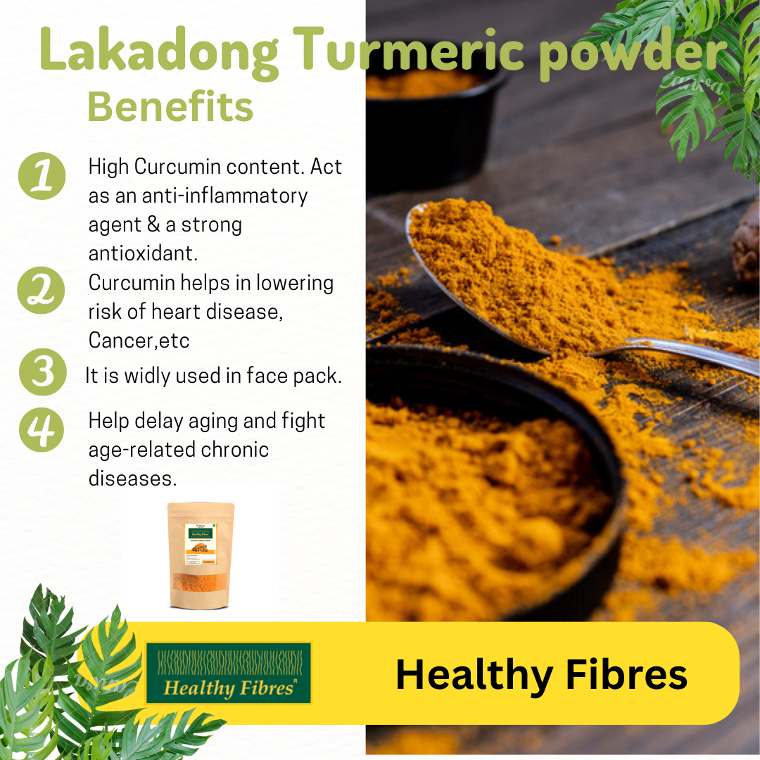 Healthy Fibres Lakadong Turmeric Powder - Grab2buy