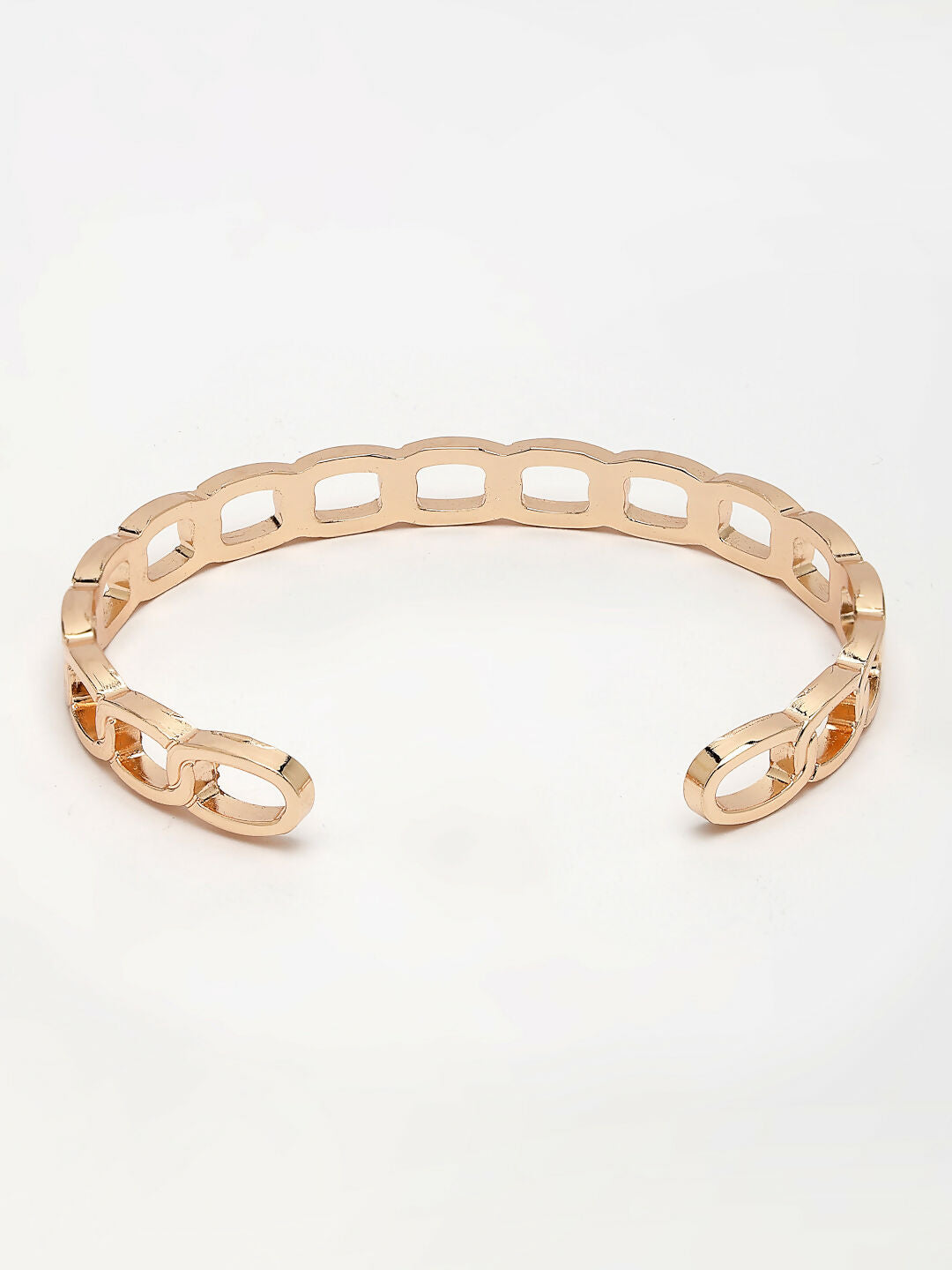 NVR Men's Rose Gold Metal Cuff Bracelet - Grab2buy