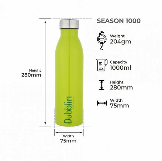 Dubblin Season Stainless Steel Fridge Water Bottle - Grab2buy