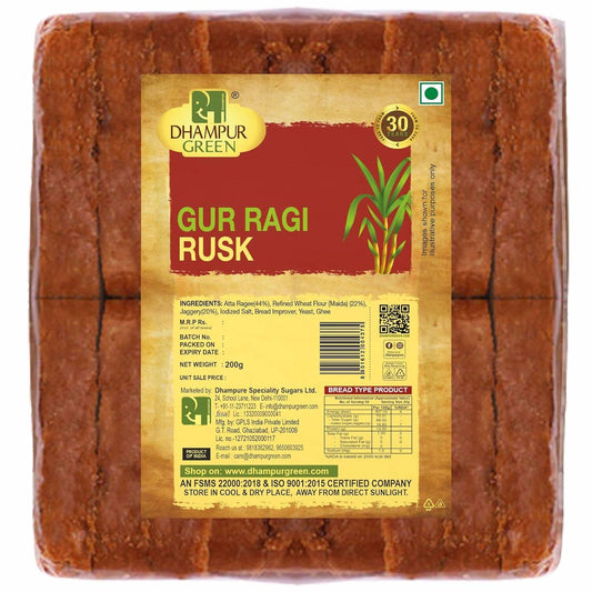 Dhampur Green Gur Ragi Rusk - Grab2buy