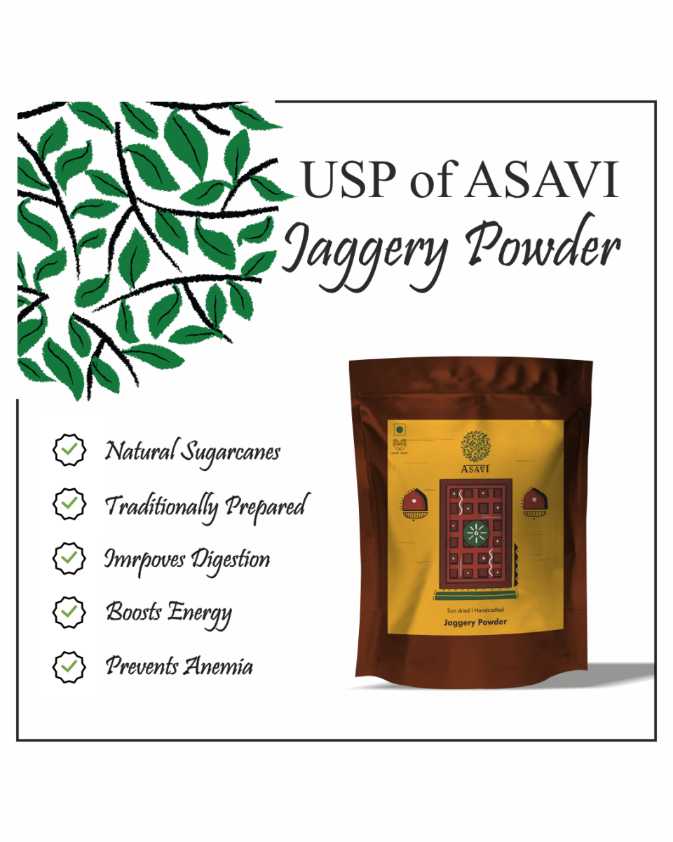 Asavi Natural Jaggery Powder - Grab2buy